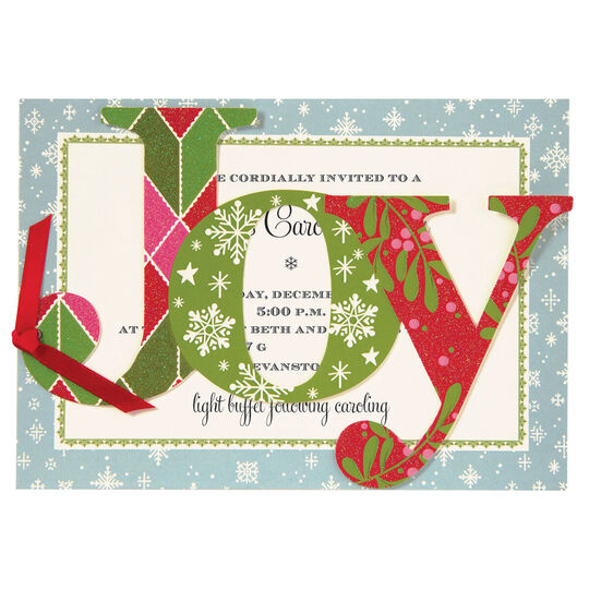 Winter Joy Die-cut Invitations